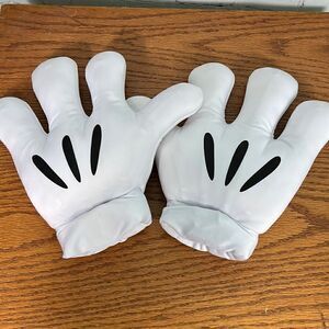 NWT Disney Light-Up Skeleton Mickey Gloves and Spiderweb Mickey Ear Headband Set